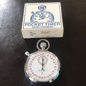 Vintage HOFFRITZ Swiss Pocket Timer Stopwatch